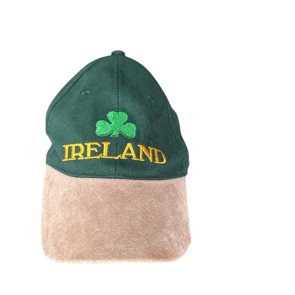 3/$20 Ireland Green Cap with Tan Suede Brim like New!! ☘️